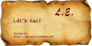 Léb Emil névjegykártya